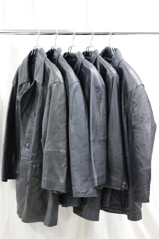 90's Vintage men's genuine leather jacket x10 