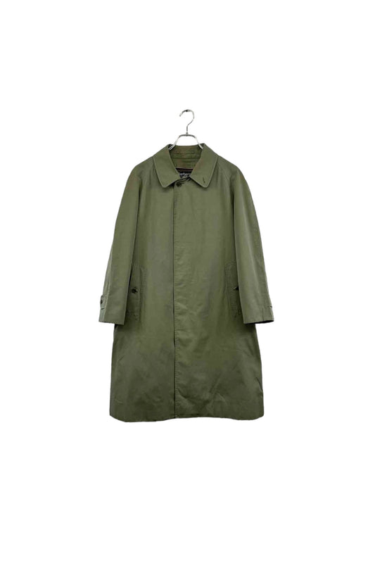90's Burberrys green soutien collar coat