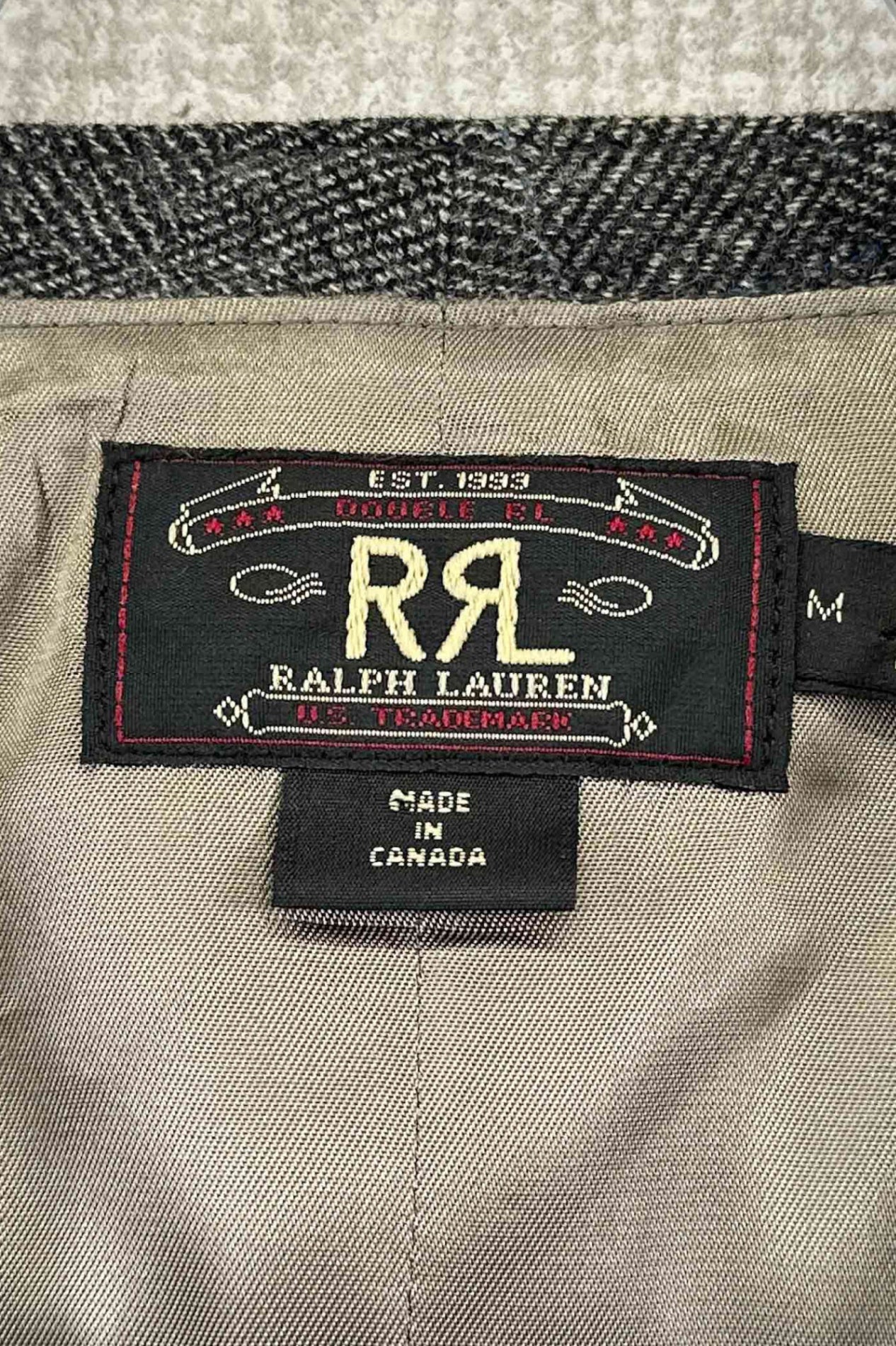 RRL checked wool vest