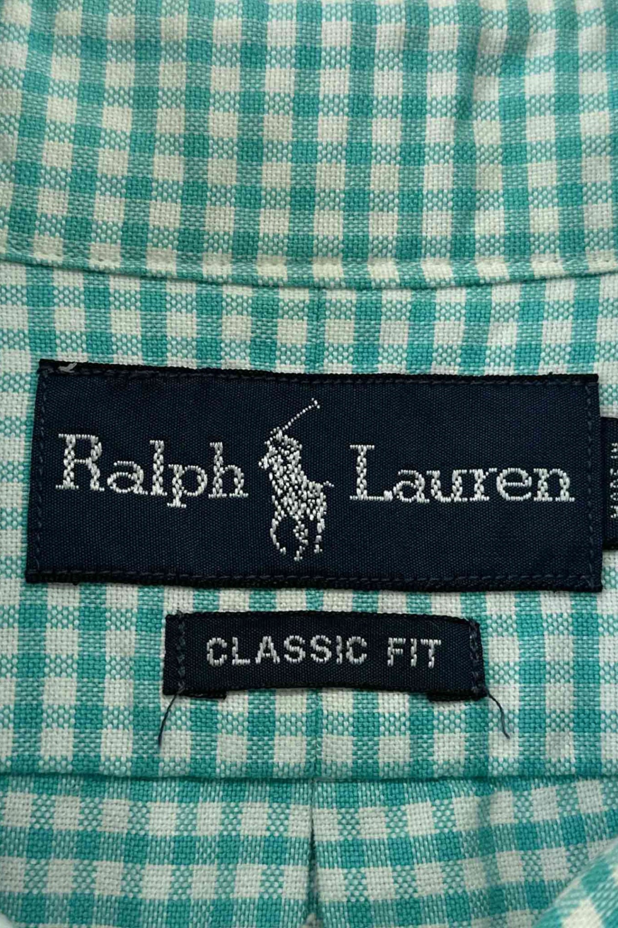 90 年代 Ralph Lauren 浅蓝色格纹衬衫