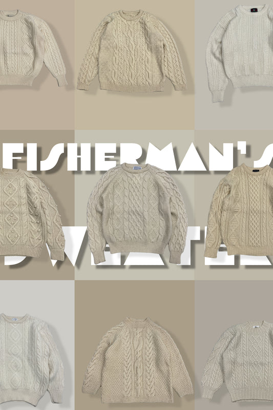 90's Vintage Fisherman's sweater x10点
