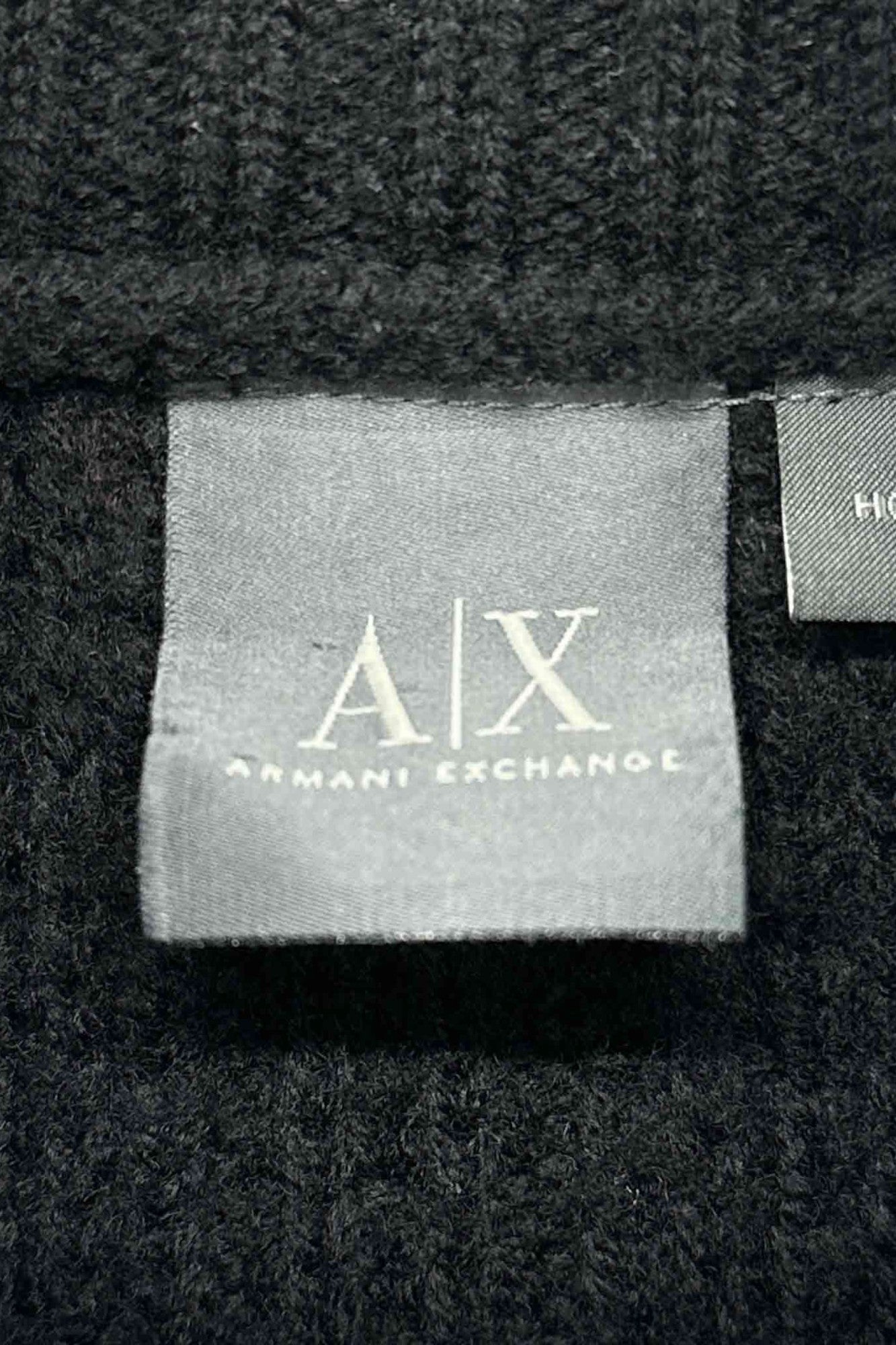 ARMANI EXCHANGE black zip up sweater