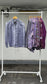 Purple long sleeve silky blouse set x10 