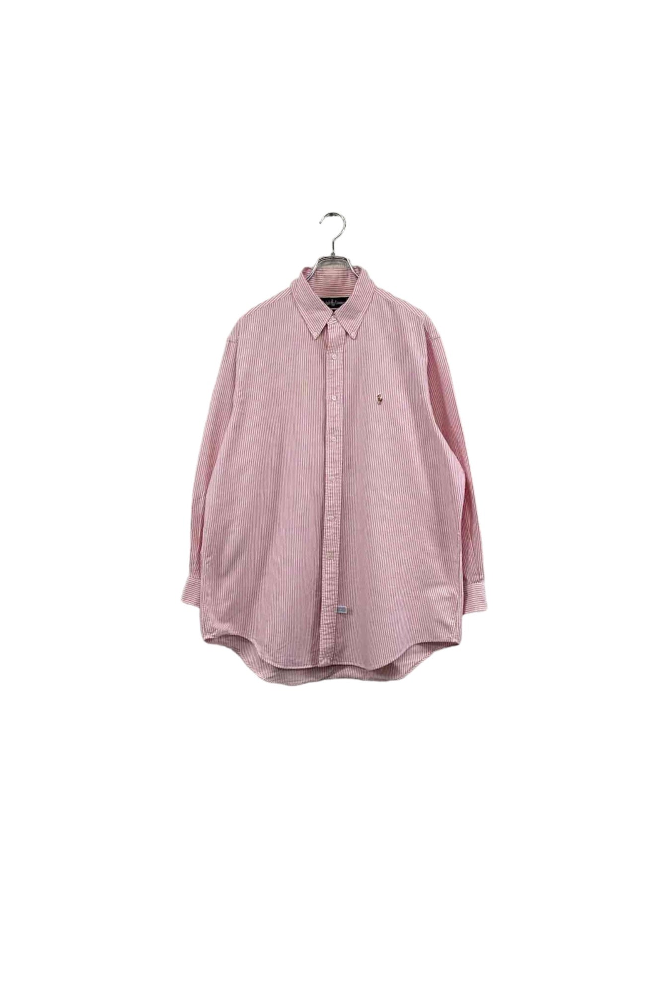 90s Ralph Lauren pink striped shirt