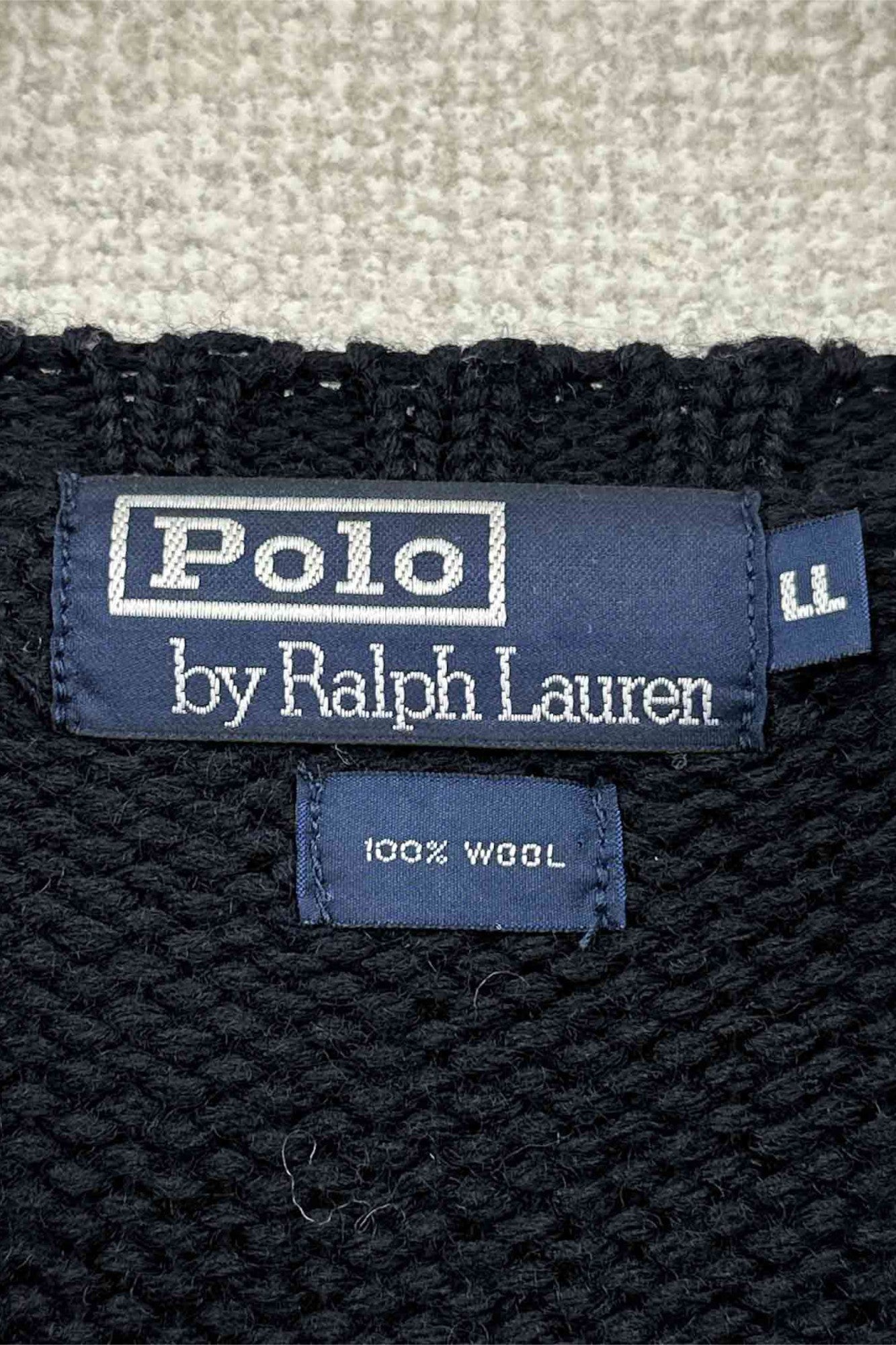 90 年代 Polo by Ralph Lauren 海军蓝羊毛毛衣