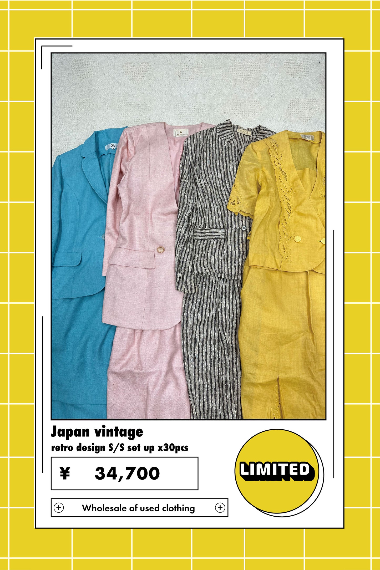 【Limited】Japan vintage retro design S/S set up x30点