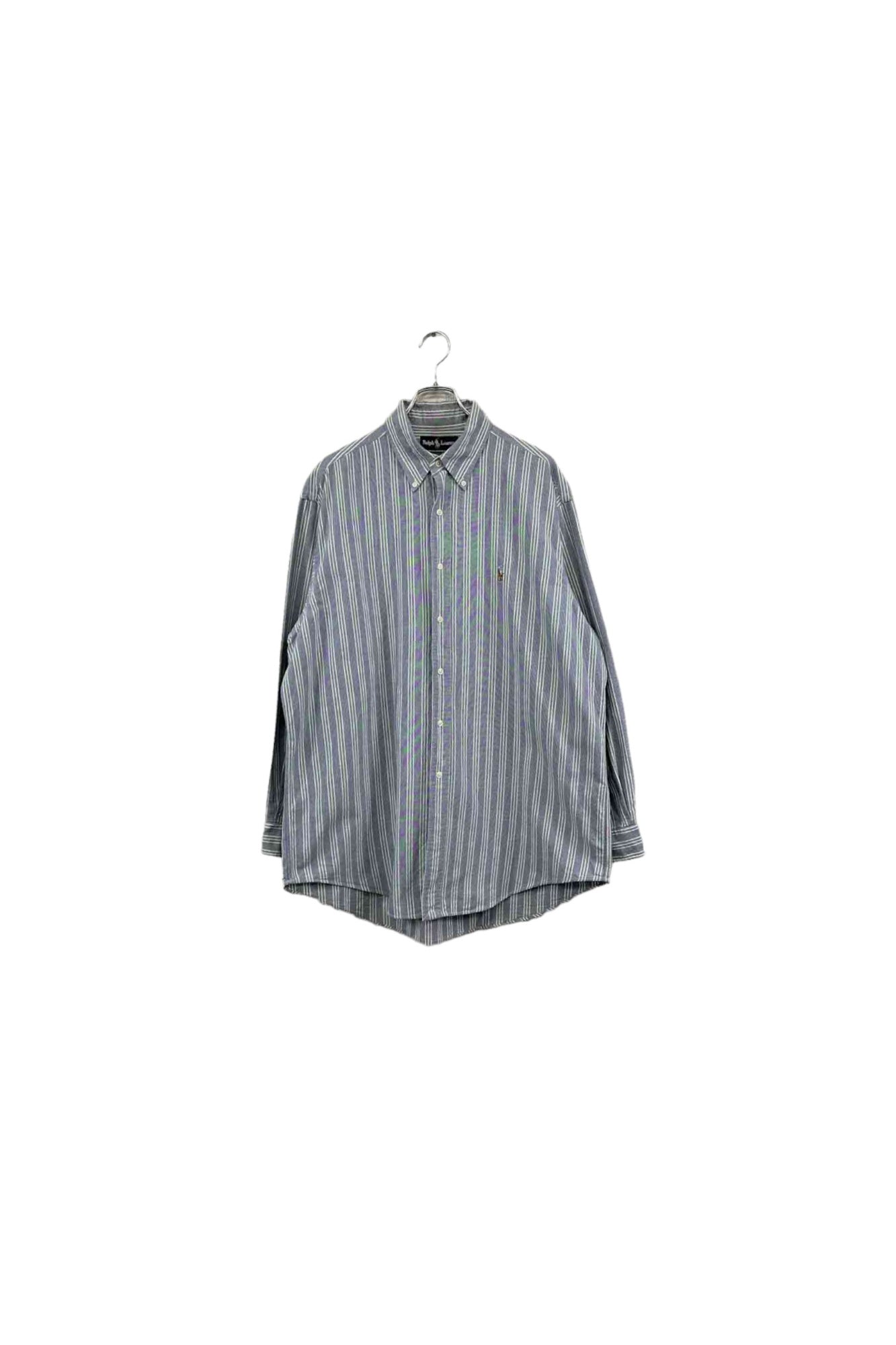 90's Ralph Lauren blue striped shirt