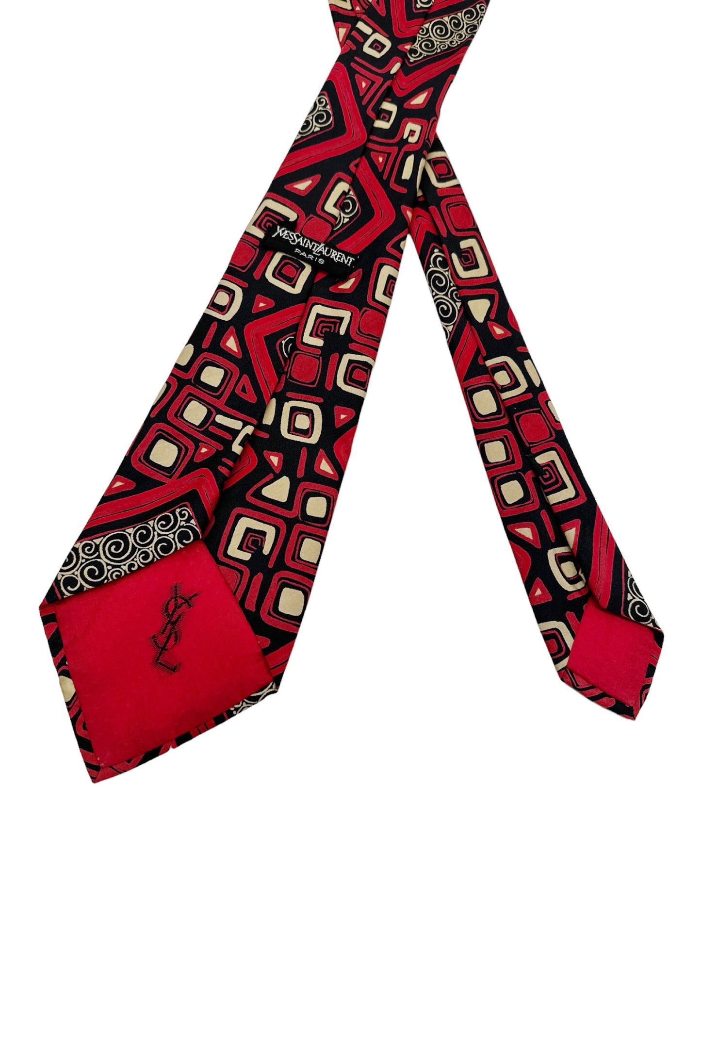 Red design tie