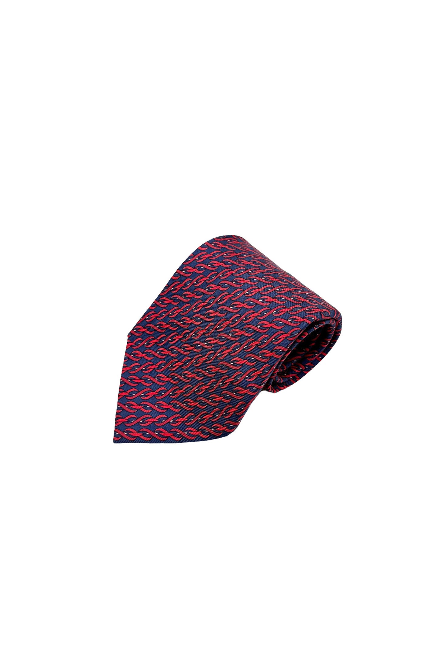 Made in ITALY red navy design tie