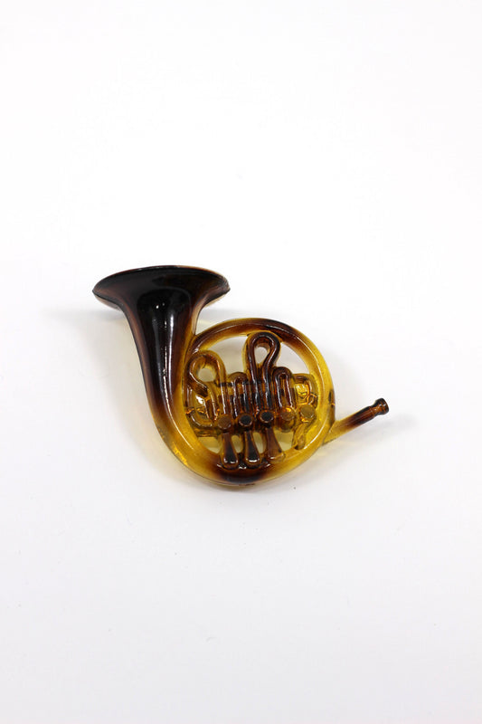 Vintage horn brooch 昭和の管楽器