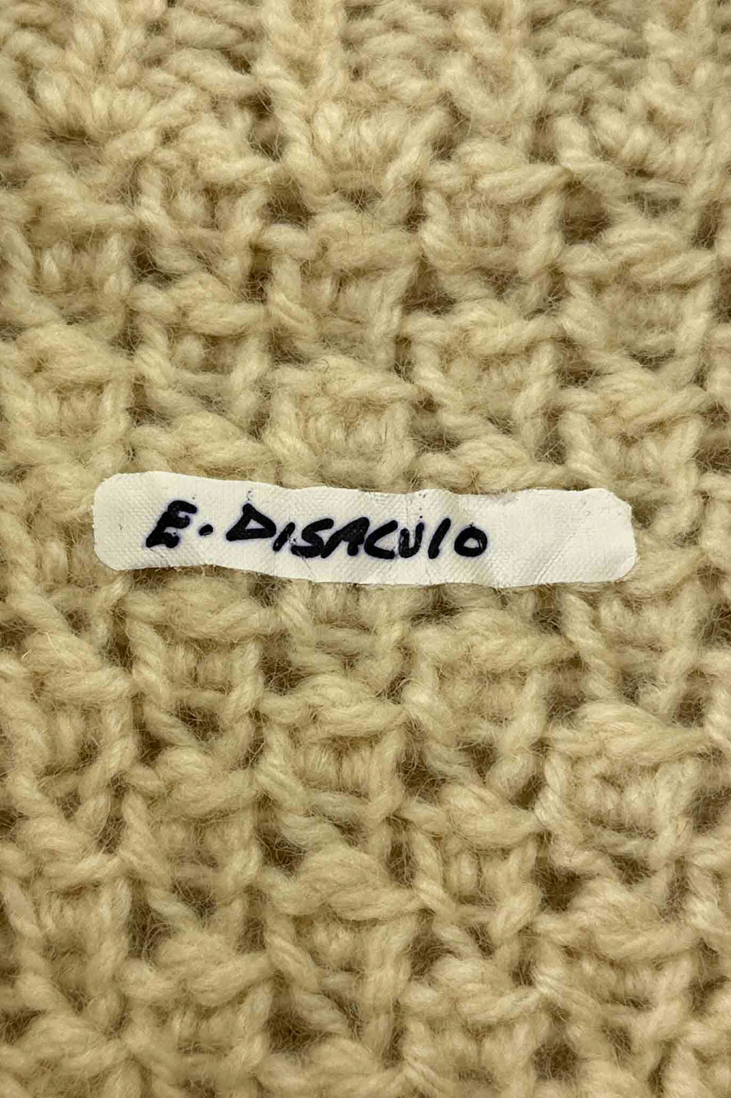 E.DISACUIO white knit cardigan