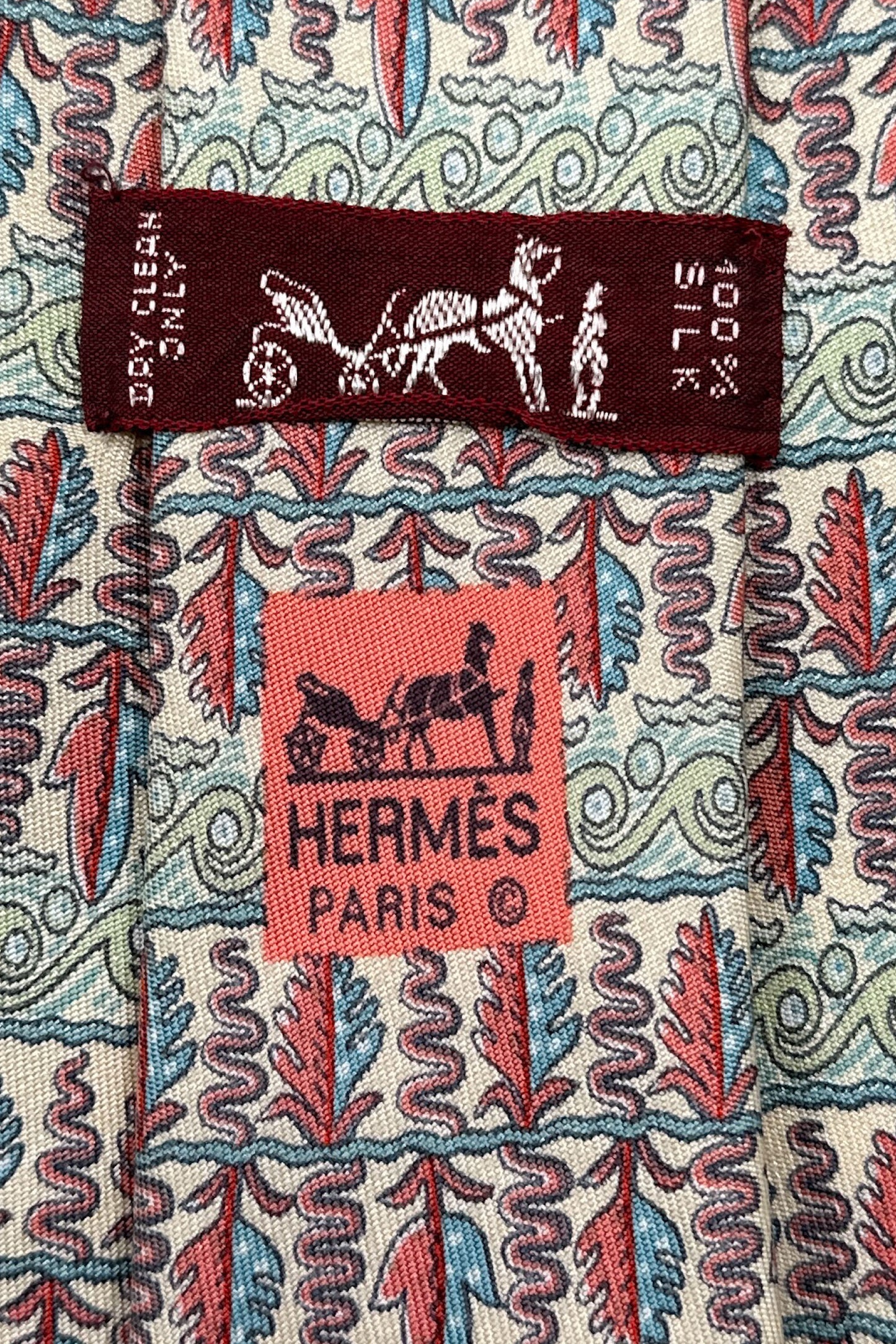 Made in France HERMES silk tie