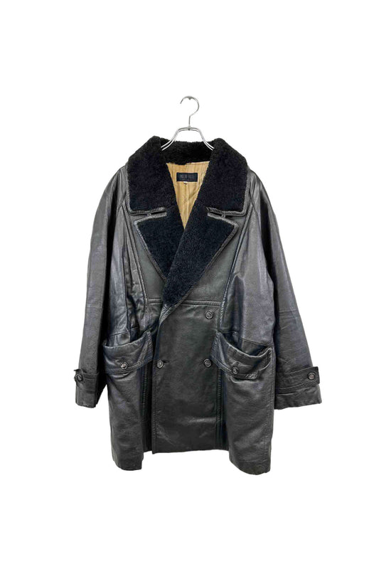 PAS DE FILLE leather coat