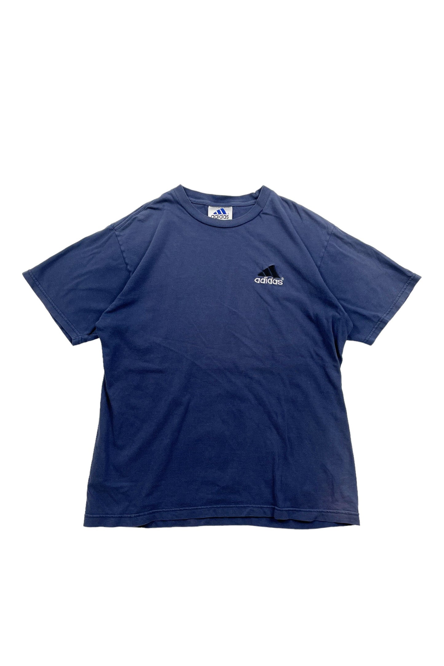 90's adidas logo T-shirt navy