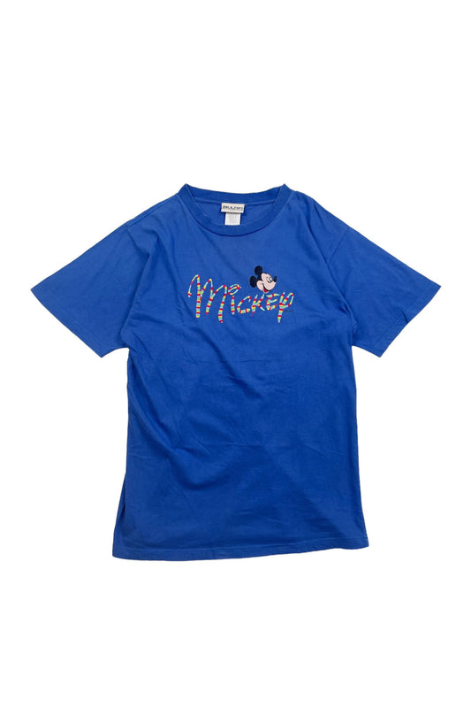 90 年代 BRAZOS SPORTSWEAR 米奇 T 恤蓝色