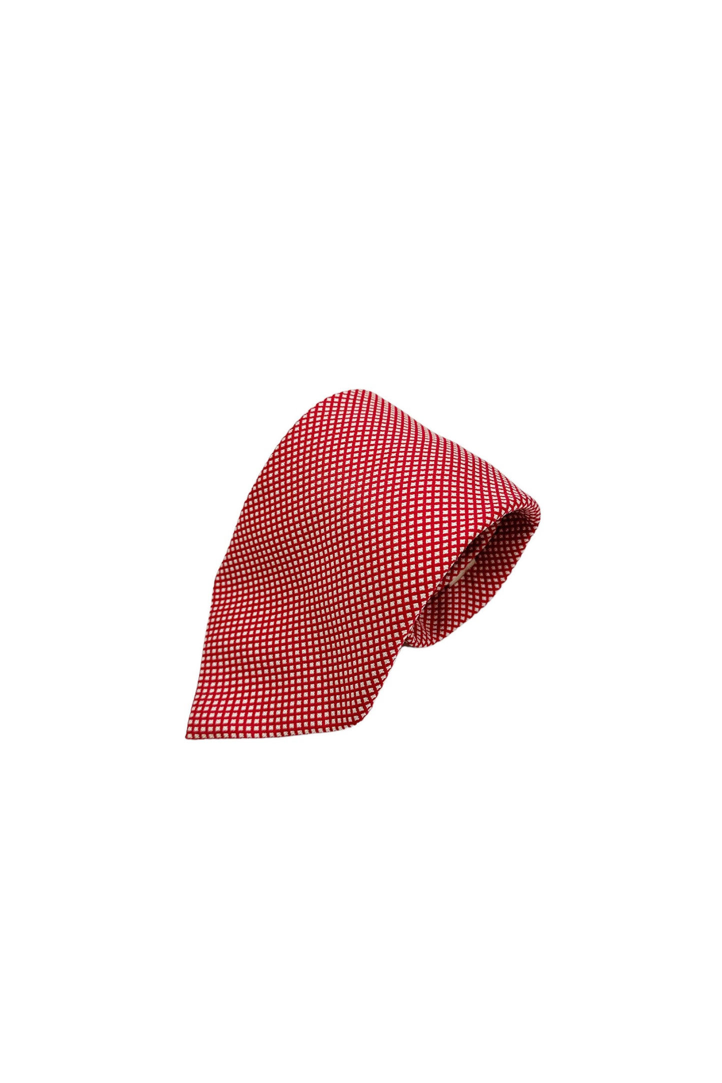 Made in ITALY red check tie