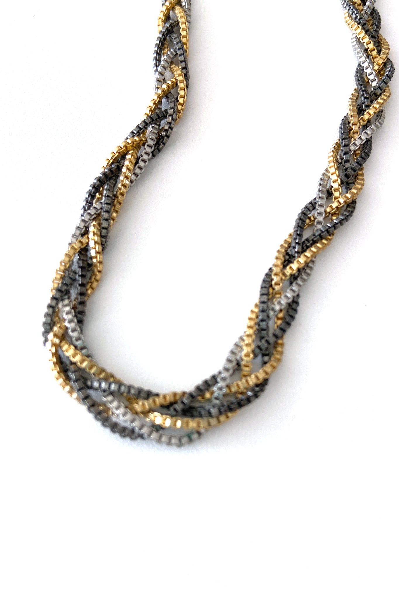 Vintage crossing necklace metal charm
