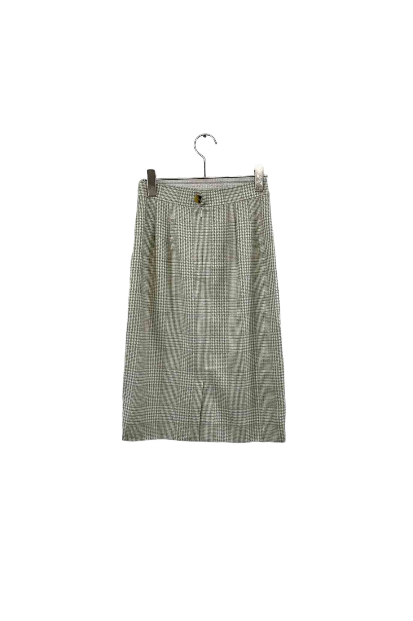 Aquascutum green check skirt