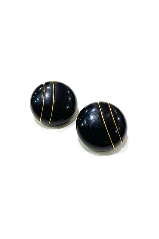 Vintage black earrings Shine of the black night