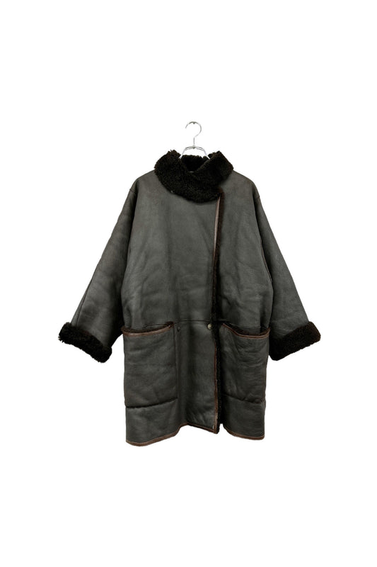 paolo tonali mouton leather coat