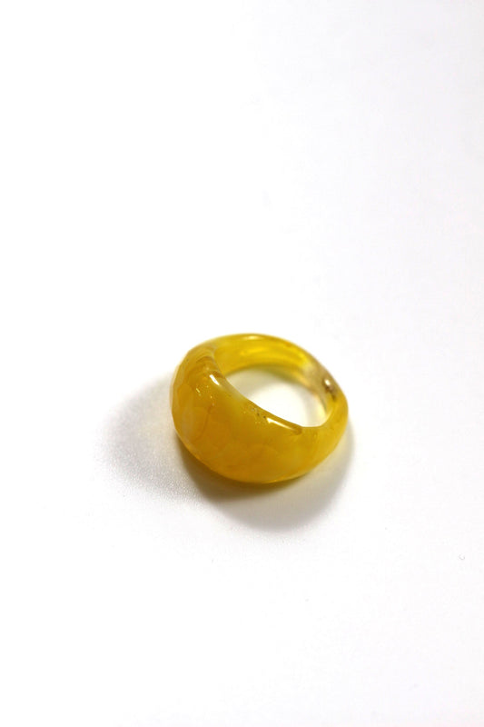 Vintage yellow clear ring Wear energy 