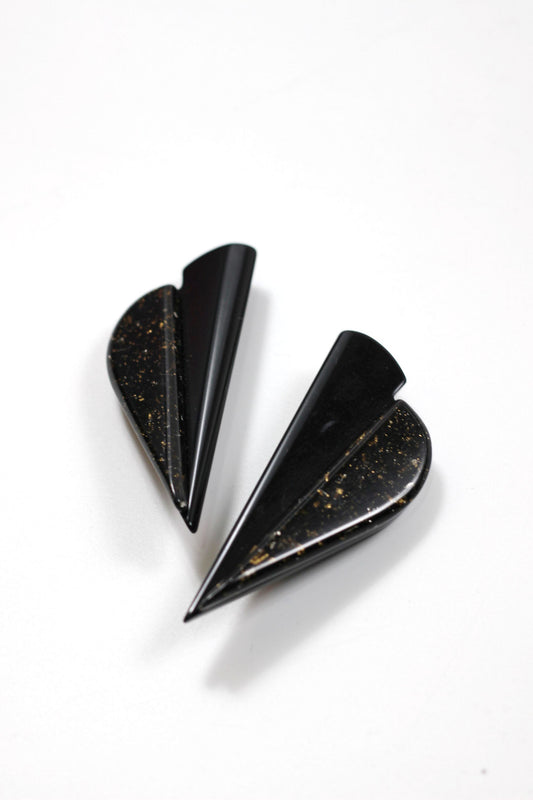 Vintage black earrings - Dark charm 