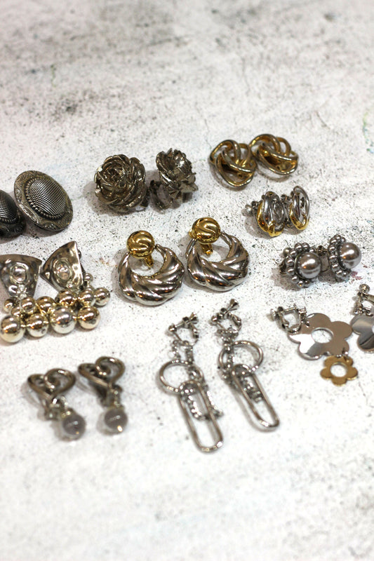 vintage silver earring set ×10点