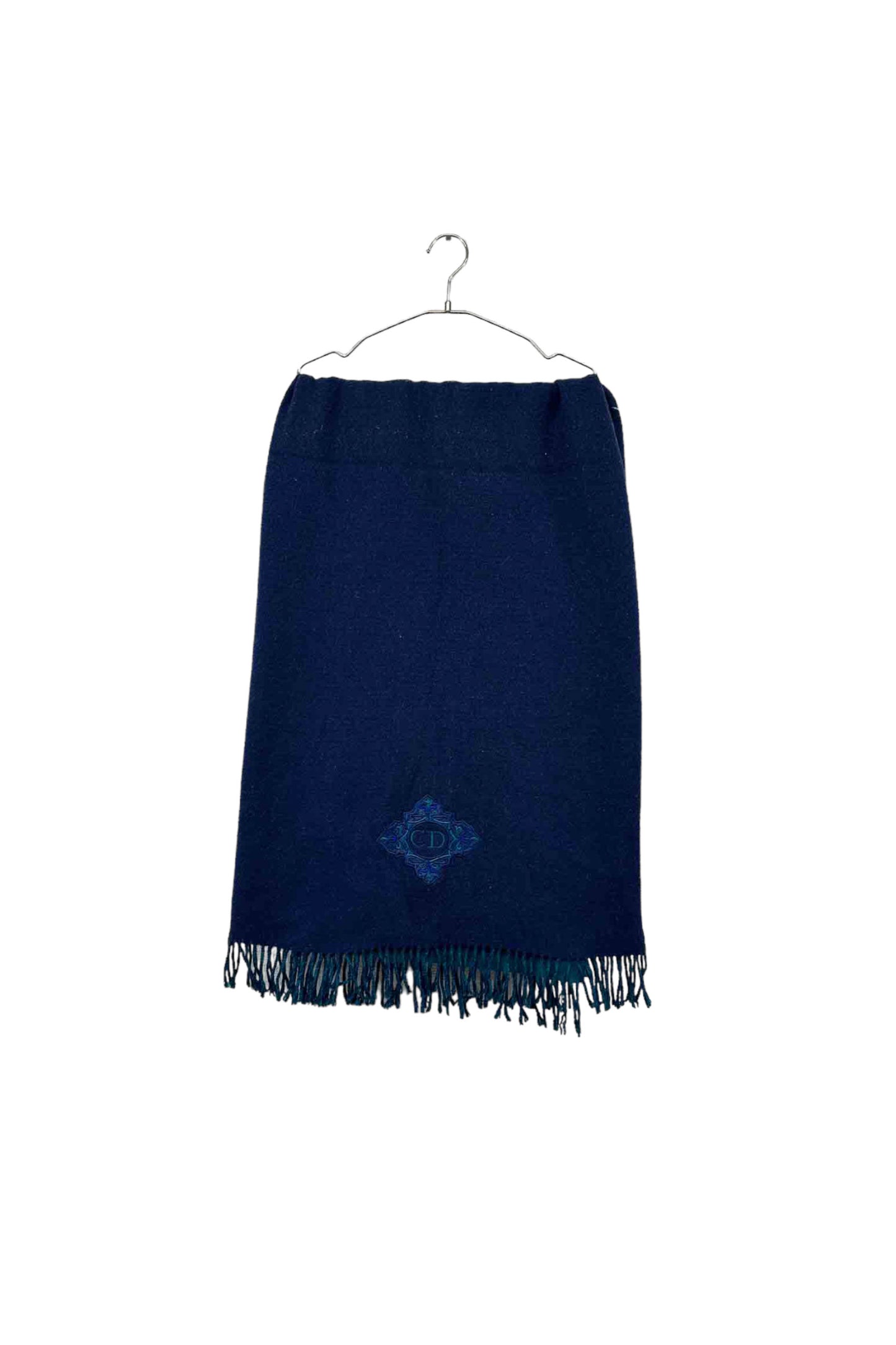 Christian Dior blue wool muffler