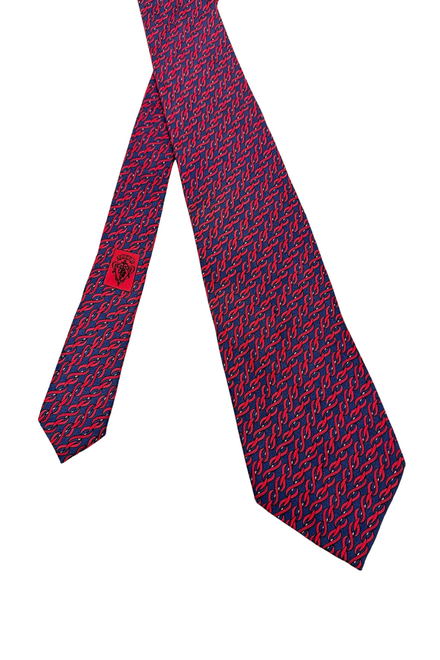 Made in ITALY red navy design tie