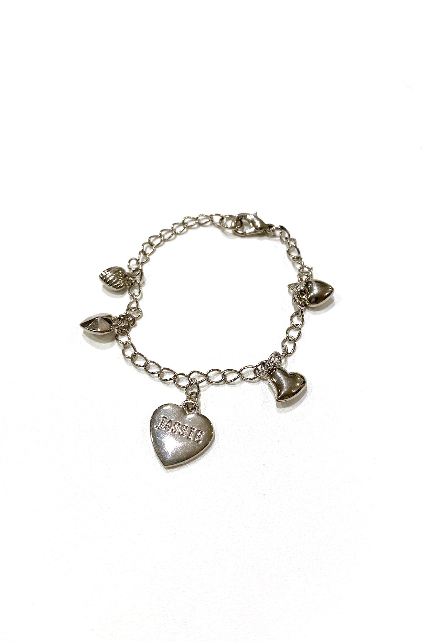 Vintage silver heart bracelet