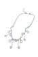 Vintage silver x beads necklace Transparent Melody