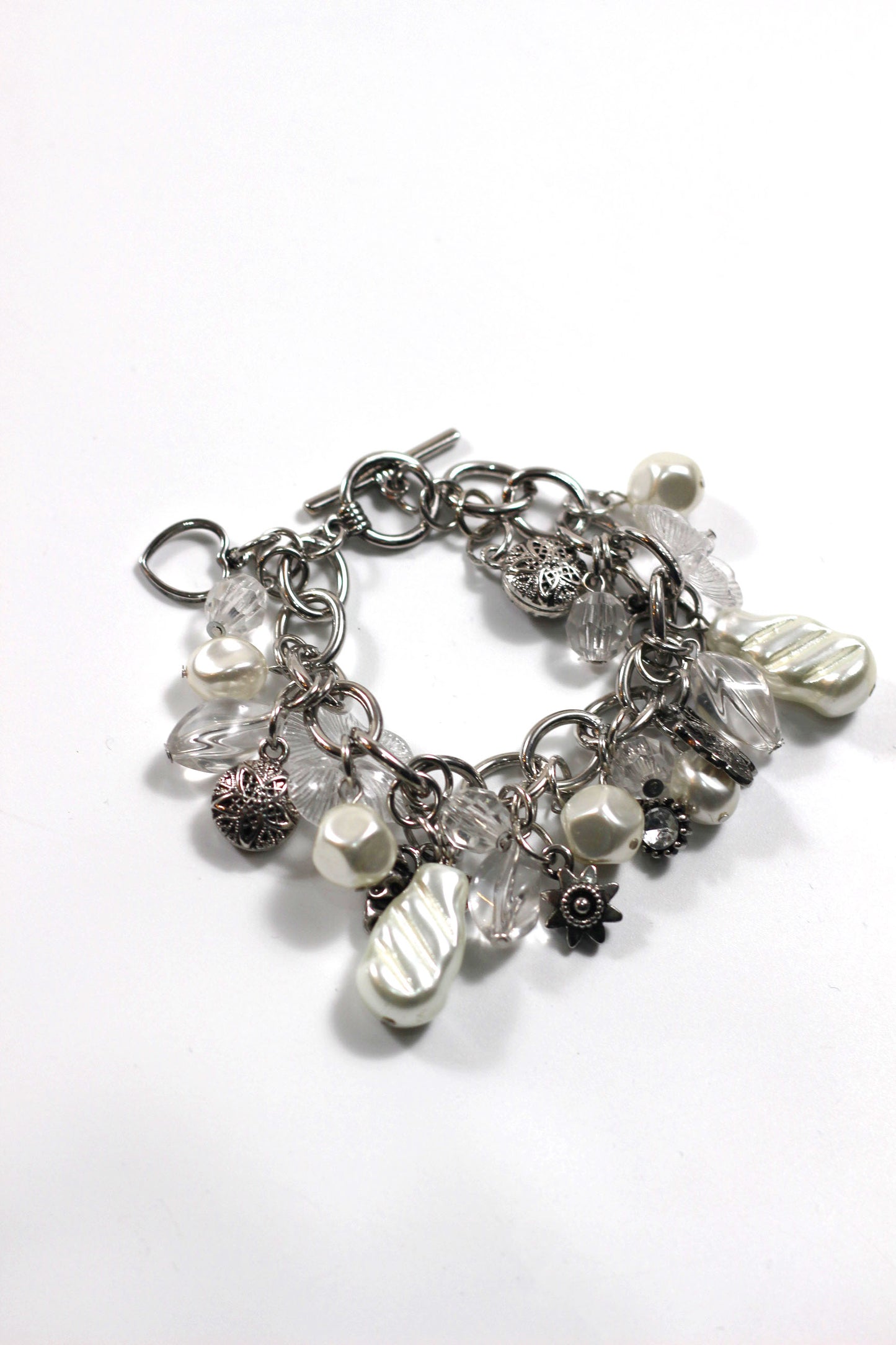 Vintage silver x clear bracelet 透き通るシャンデリア