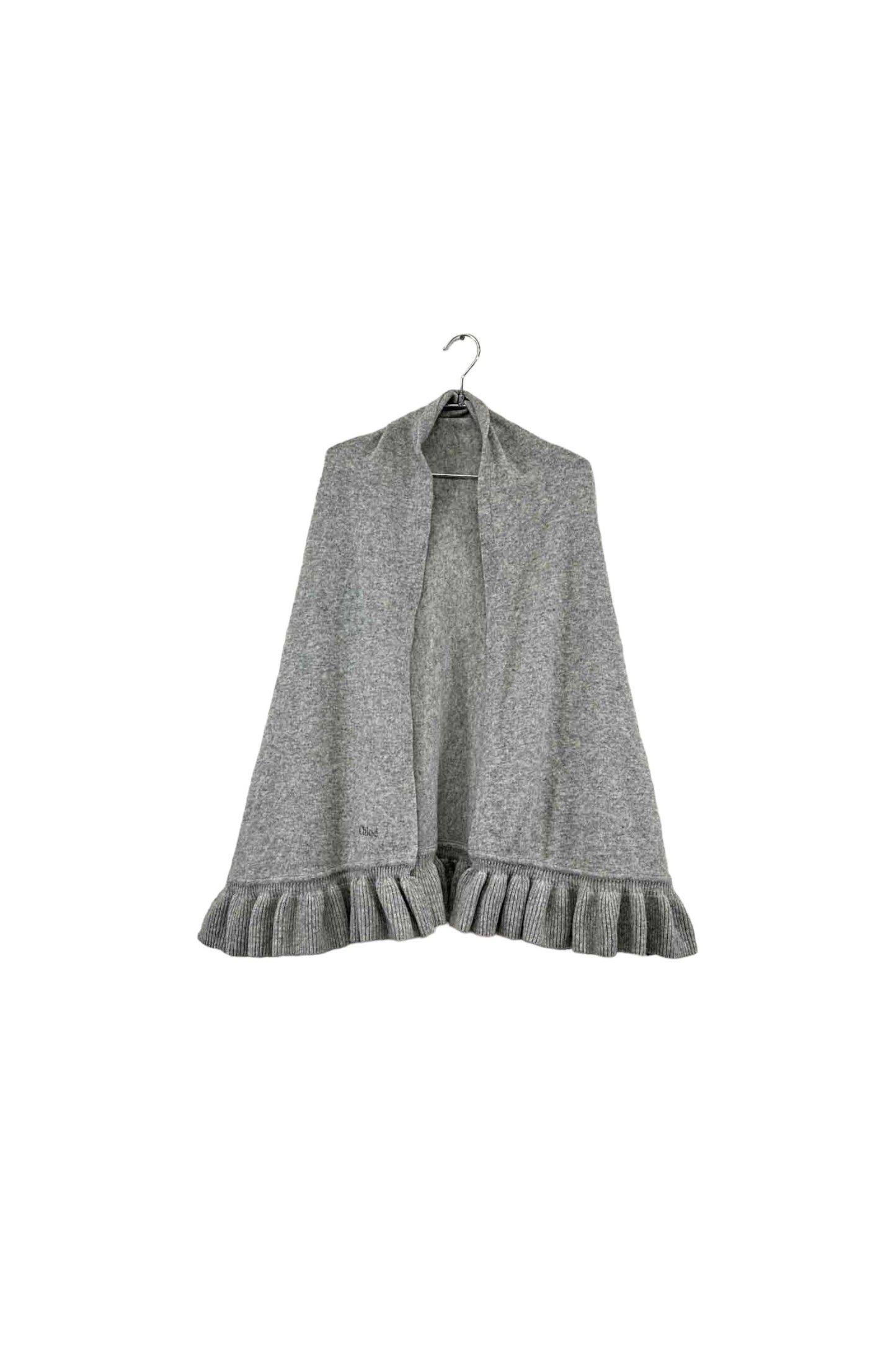 Chloe gray frills shawl