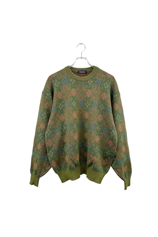 Green pattern sweater
