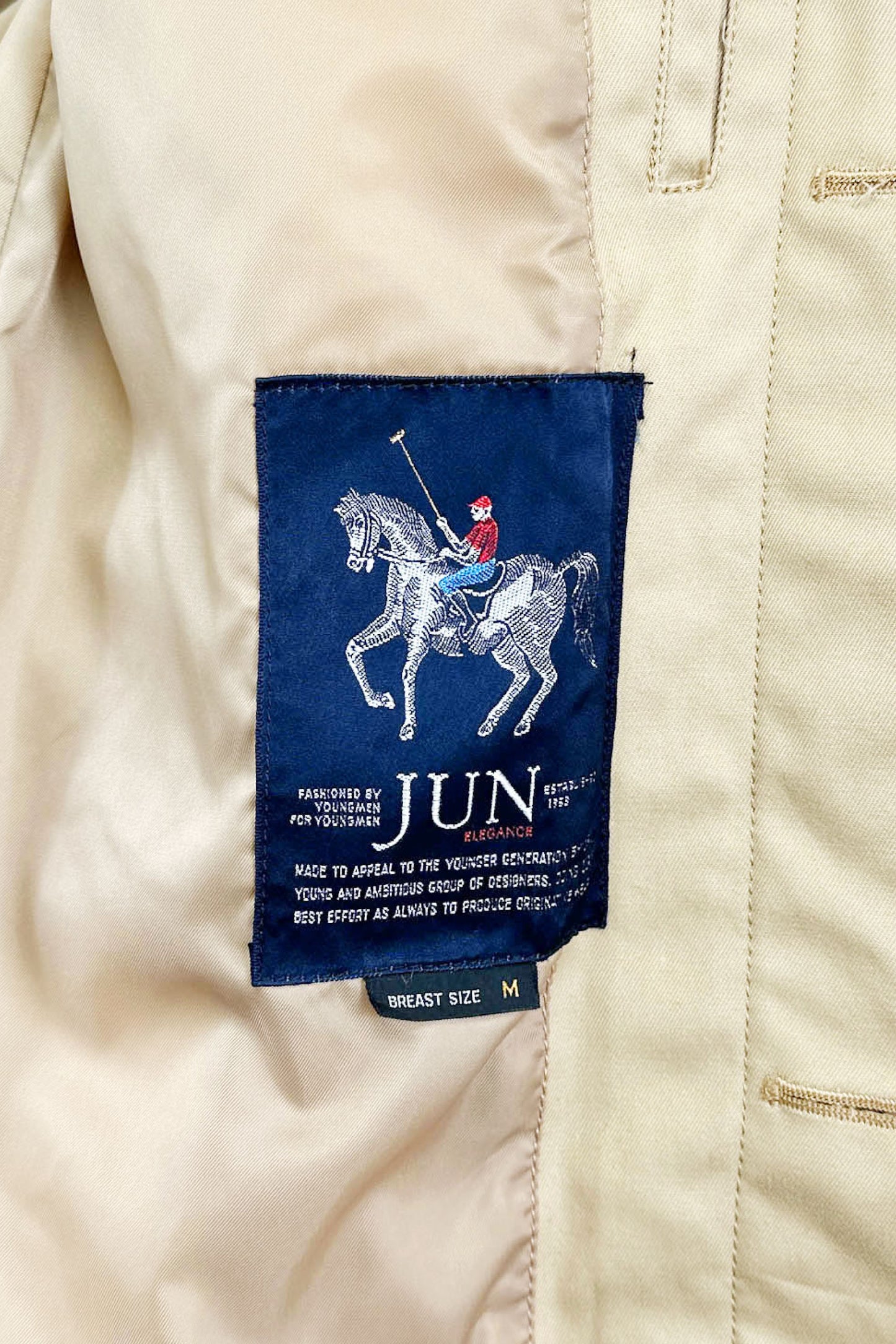 90‘s JUN coat ジュン ステンカラーコート コットン ベージュ系 サイズM ヴィンテージ 6