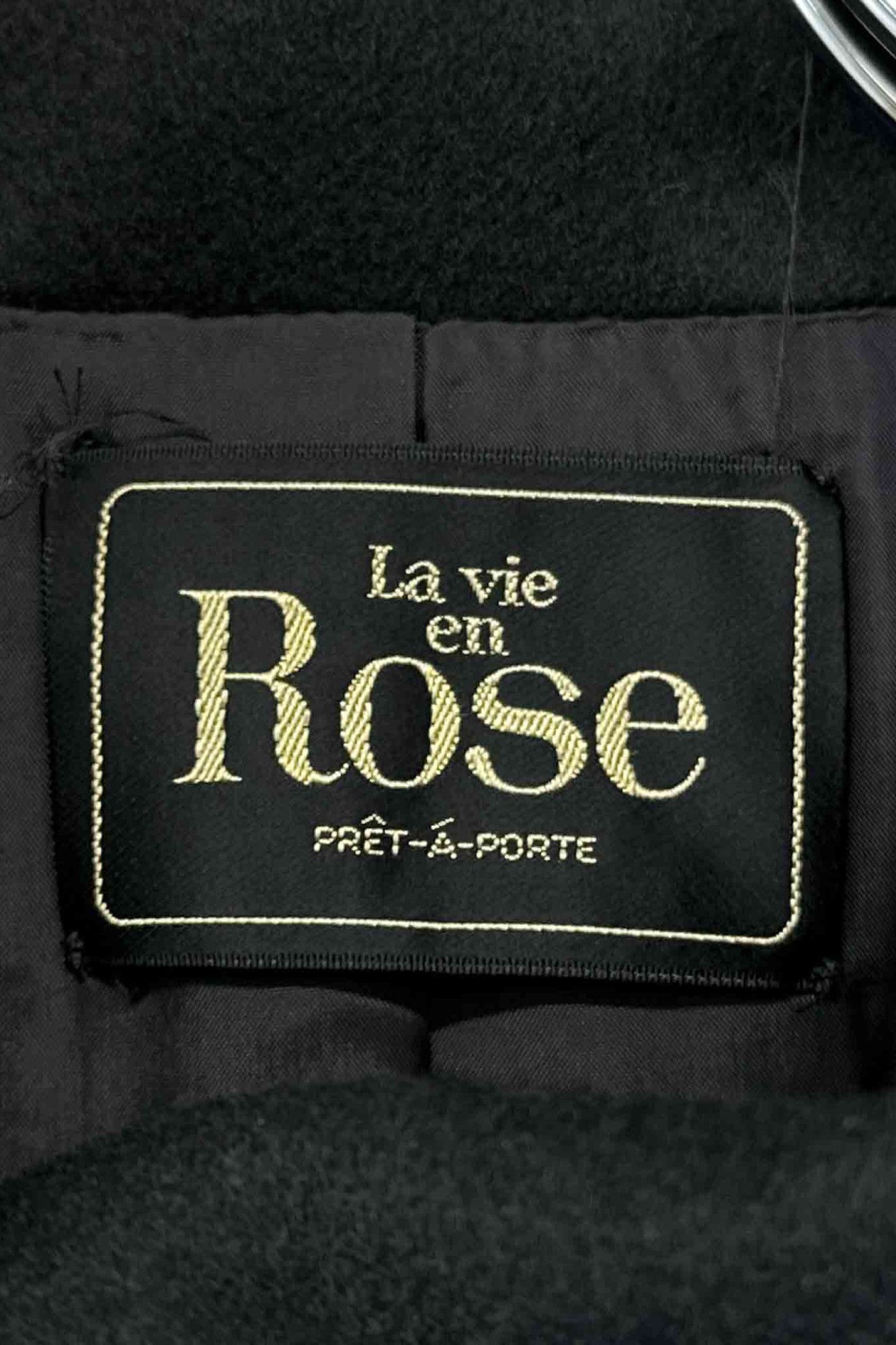 La vie en ROSE black cashmere coat