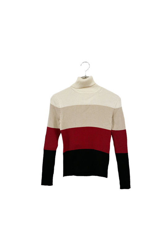 Rib turtleneck sweater