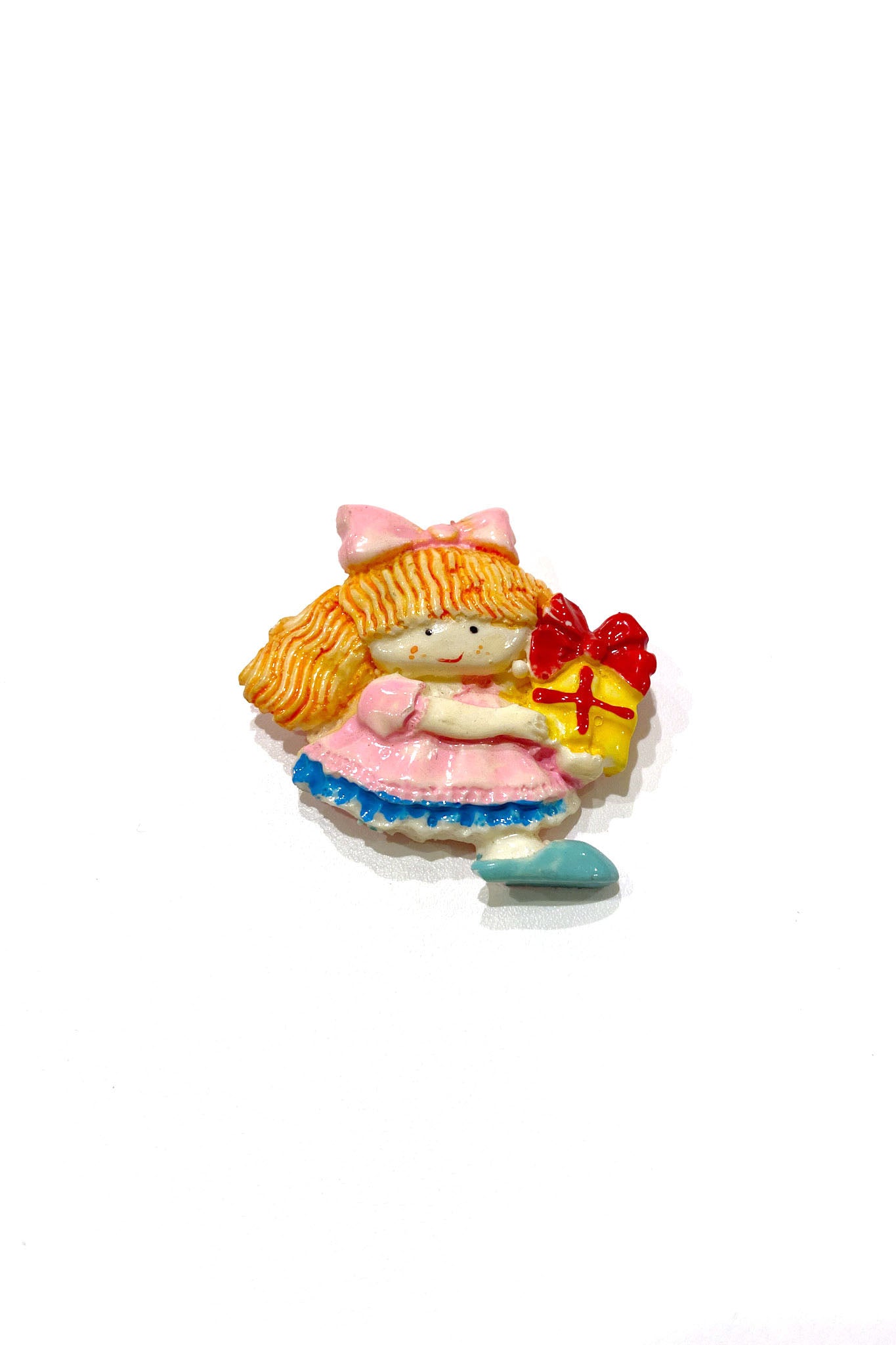 Vintage cute girl brooch 贈り物の笑顔