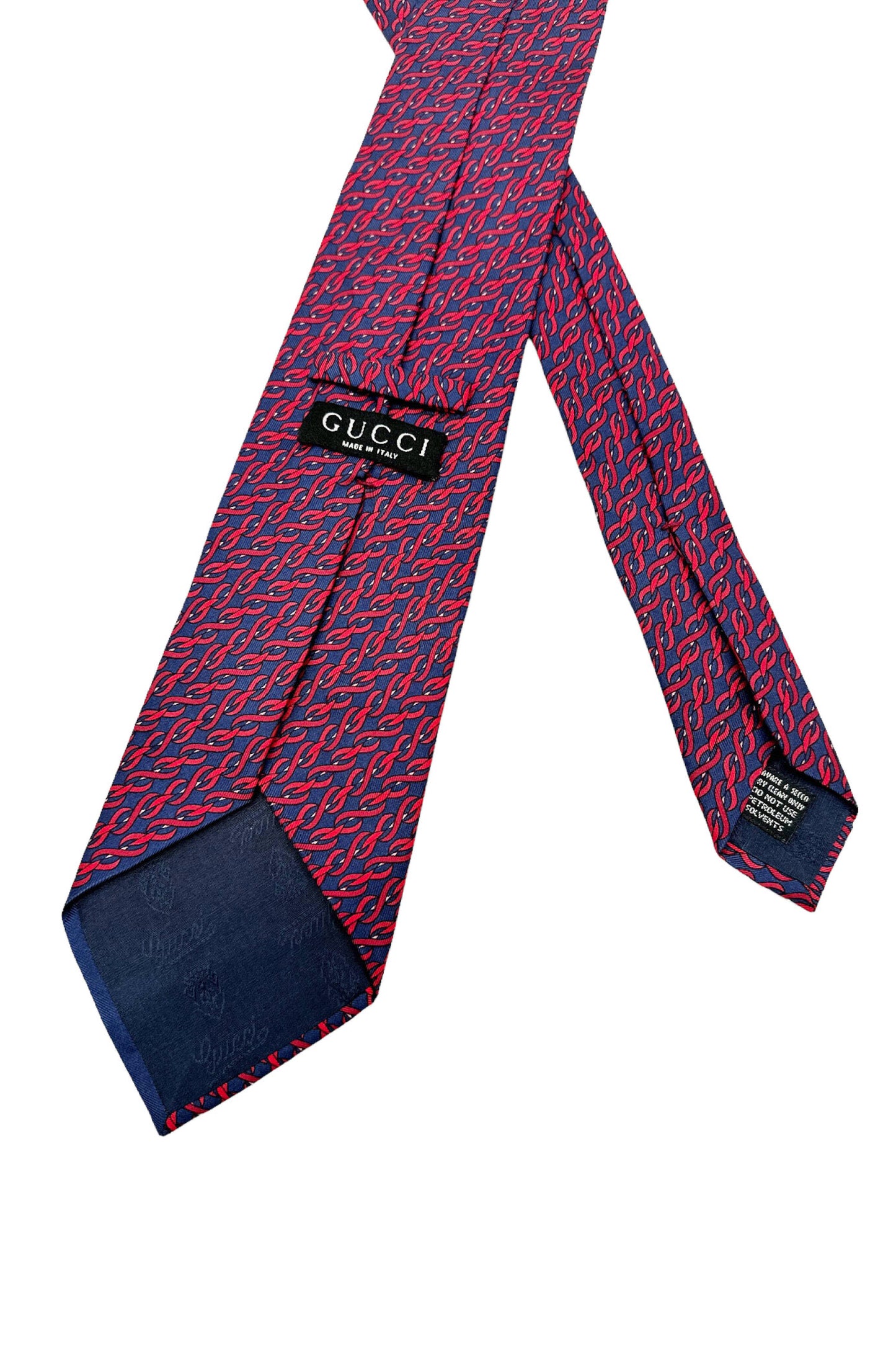 Made in ITALY red navy design tie