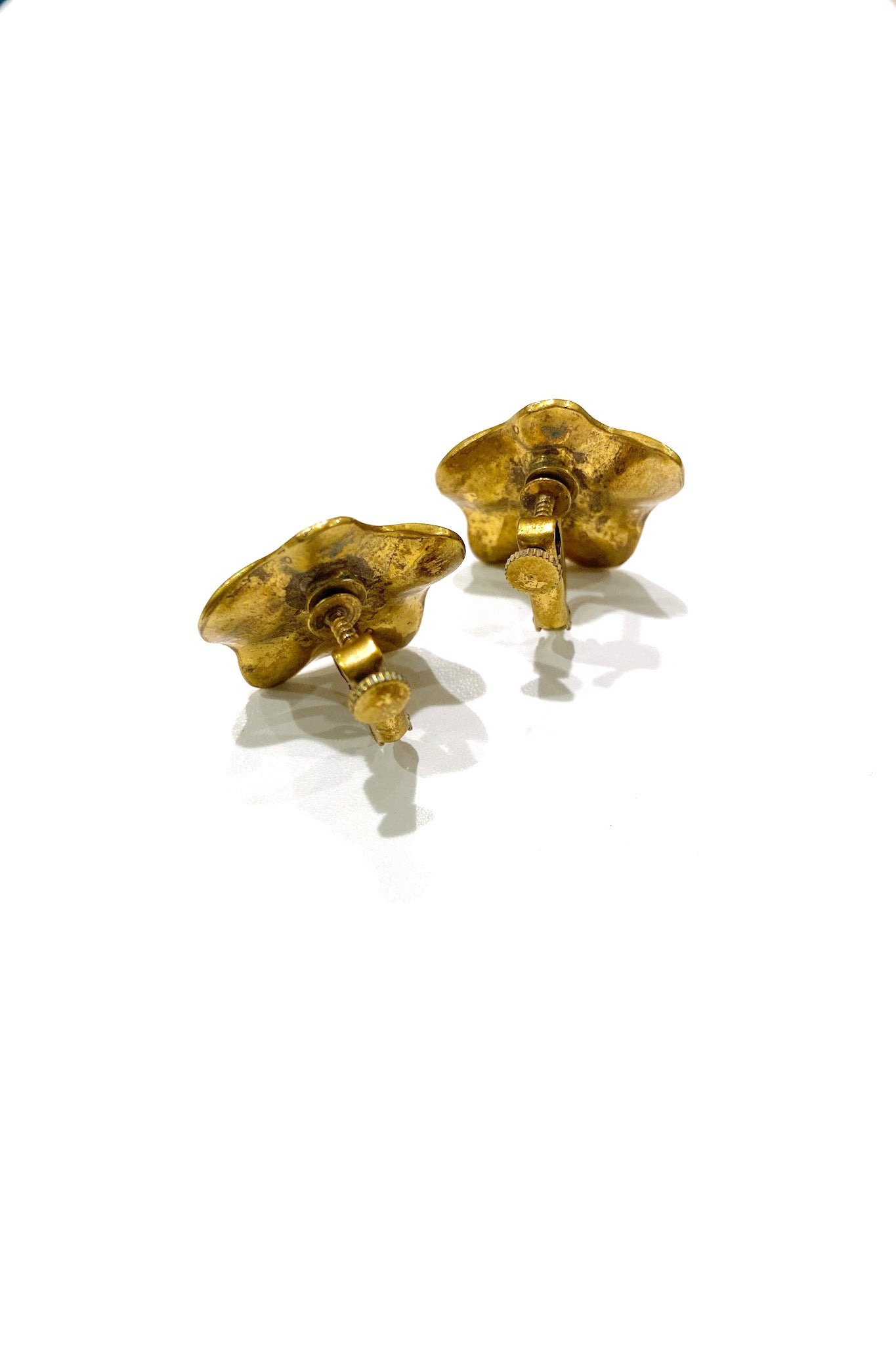 Vintage gold flower earring 花の輝き