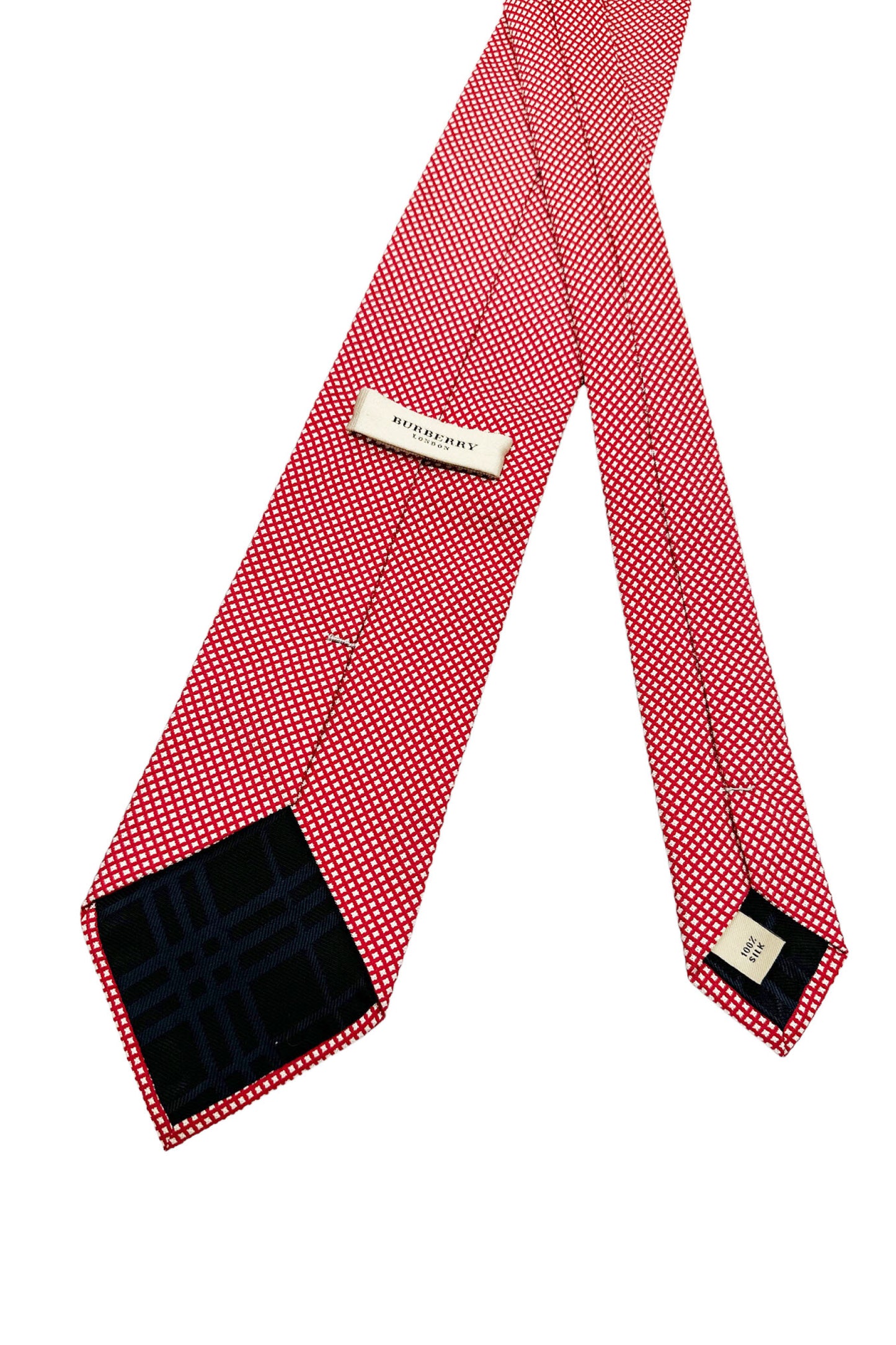 Made in ITALY red check tie