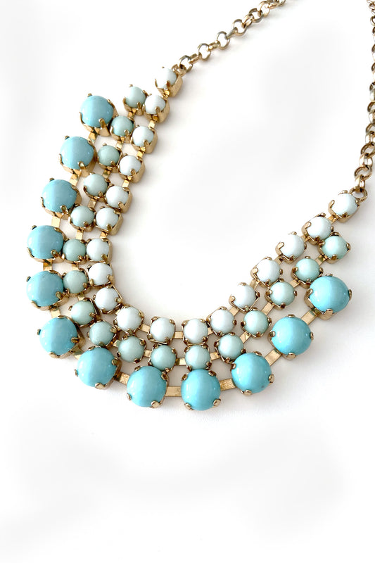 Vintage sky blue necklace 夏の風