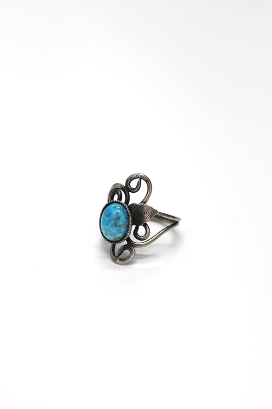 Vintage turquoise stone ring ターコイズブルー