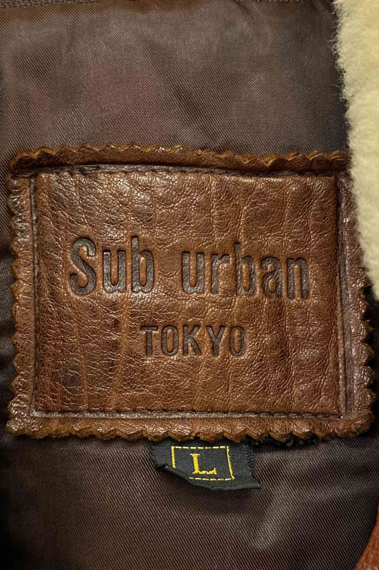 Suburban TOKYO 棕色皮夹克