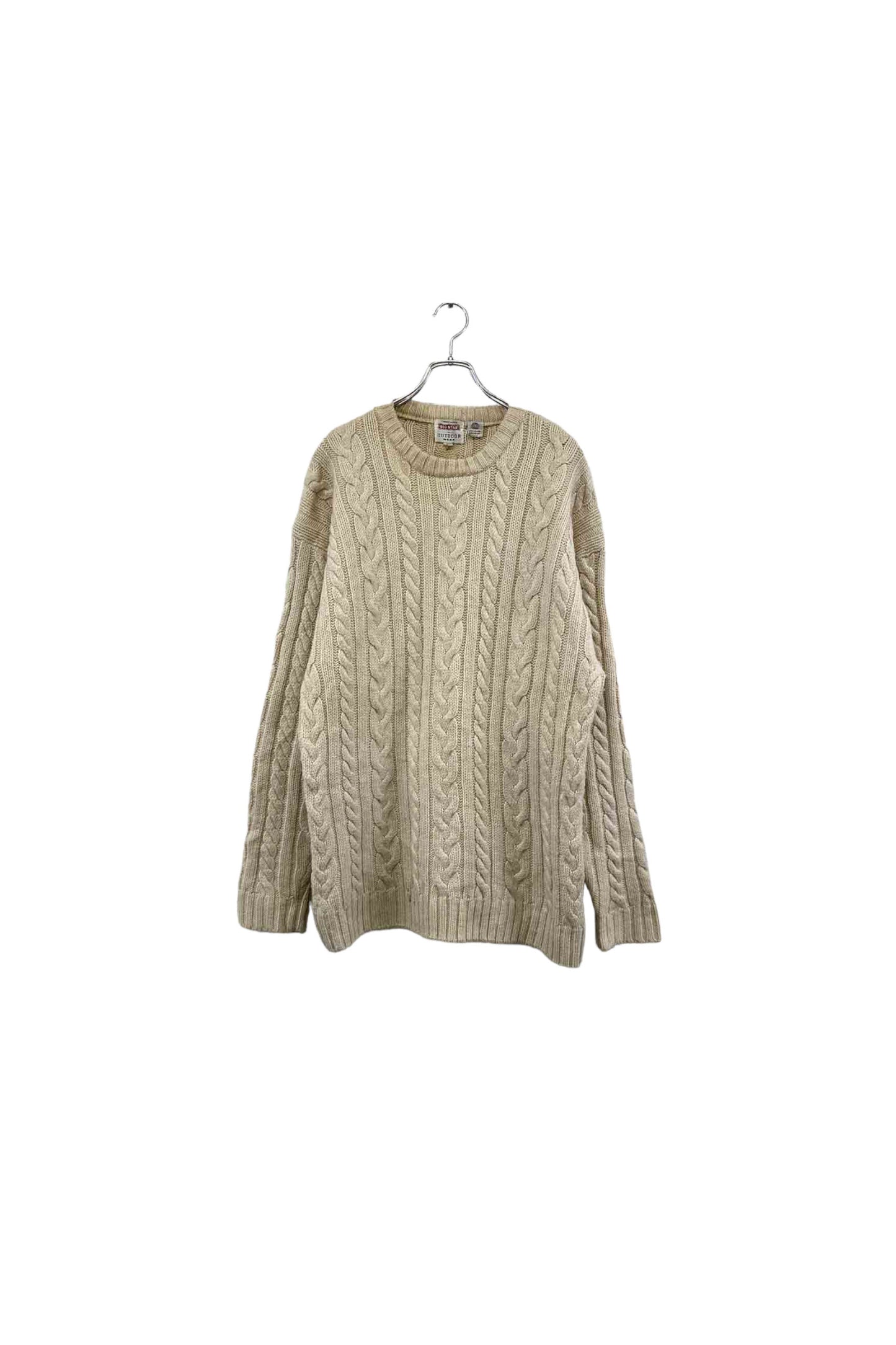 BIG STAR white wool sweater