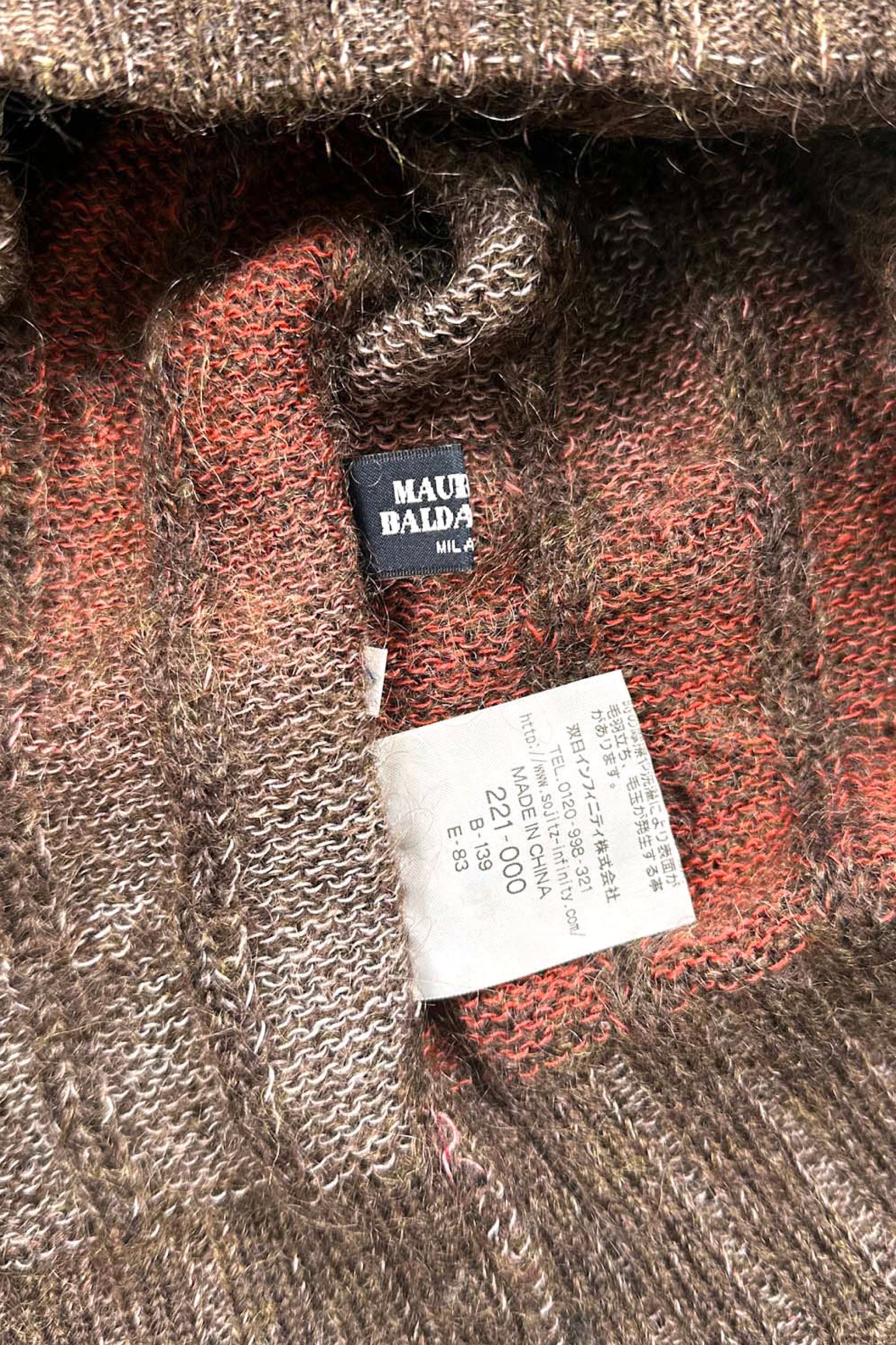 MAURIZIO BALDASSARI brown mohair sweater