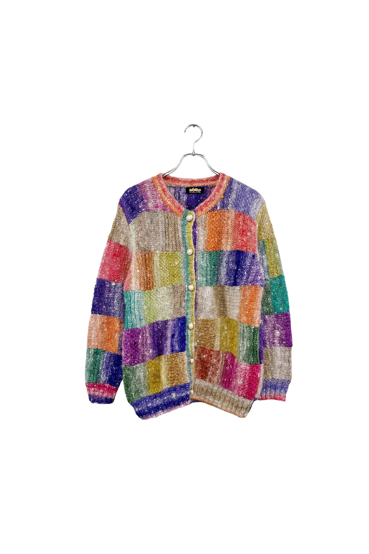 NORO hand knit patchwork cardigan