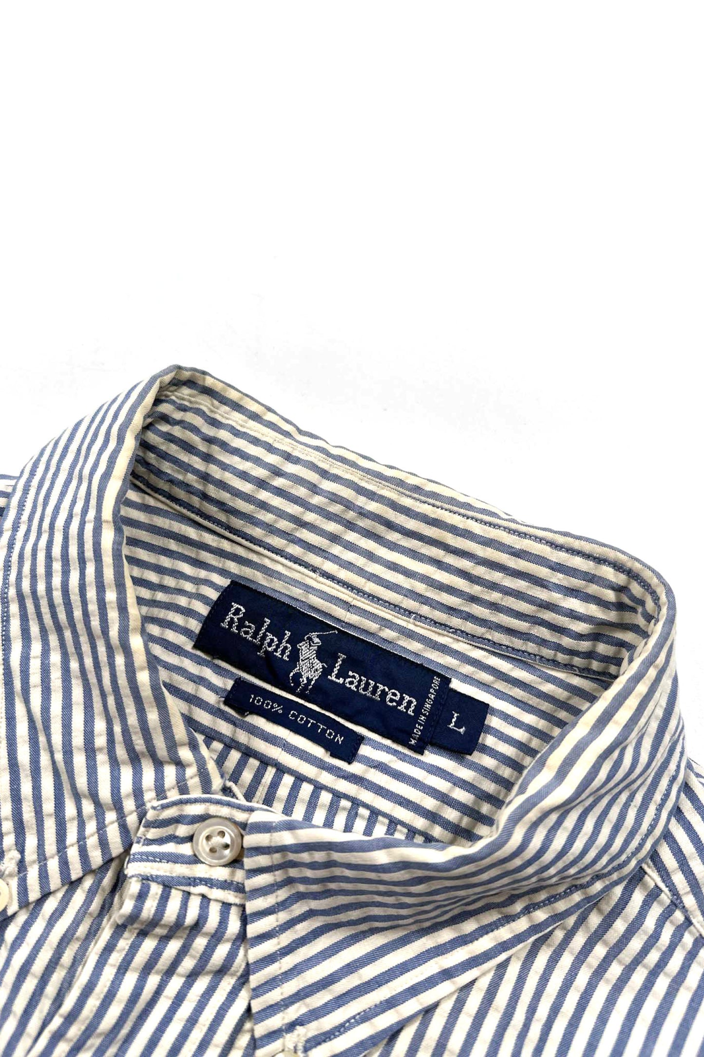 90's Ralph Lauren blue stripe shirt