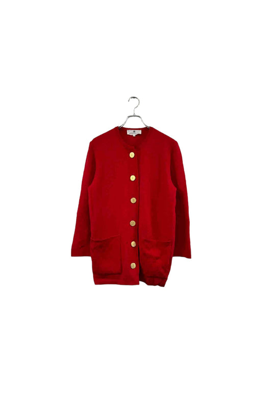 GIVENCHY red knit cardigan