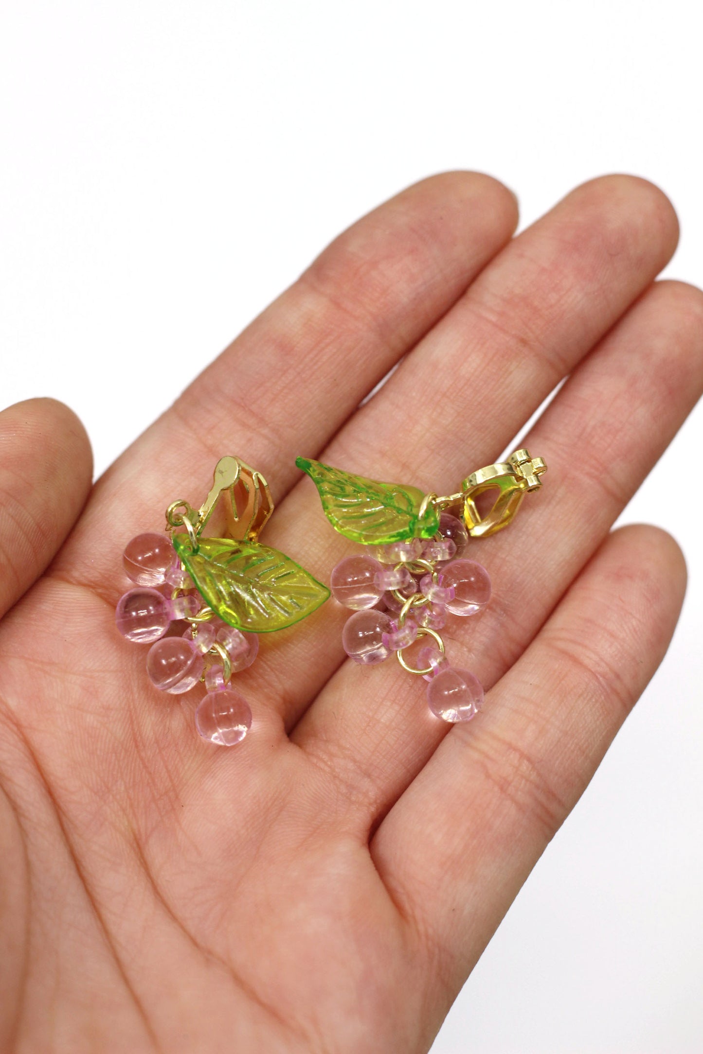 Vintage grape earrings Sweet fruit and love